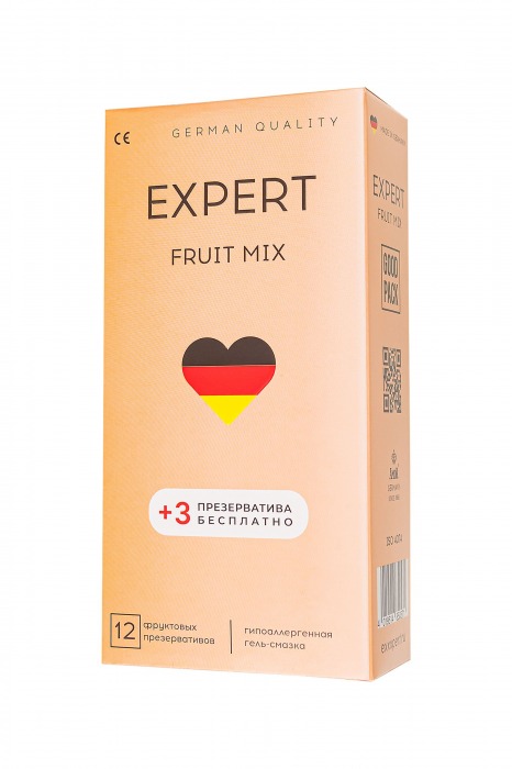 Ароматизированные презервативы EXPERT Fruit Mix - 12 шт.(+3 в подарок) - Expert - купить с доставкой в Саратове