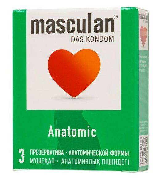 Презервативы анатомической формы Masculan Anatomic - 3 шт. - Masculan - купить с доставкой в Саратове