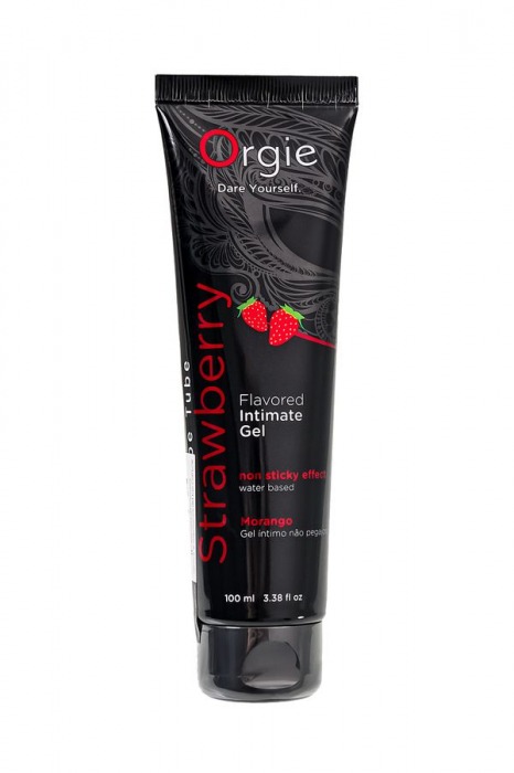 Интимный гель на водной основе Lube Tube Strawberry с клубничным вкусом - 100 мл. - ORGIE - купить с доставкой в Саратове