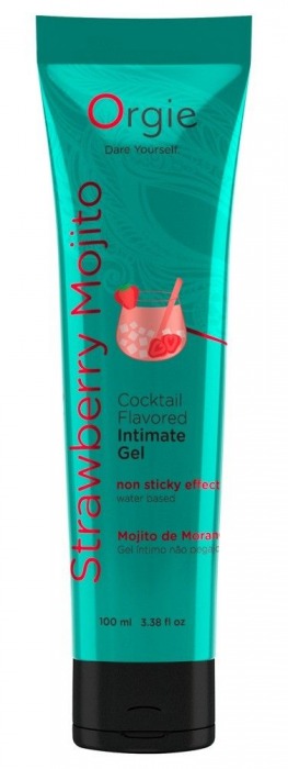 Съедобный интимный гель Orgie Lube Tube Cocktail Strawberry Mojito - 100 мл. - ORGIE - купить с доставкой в Саратове