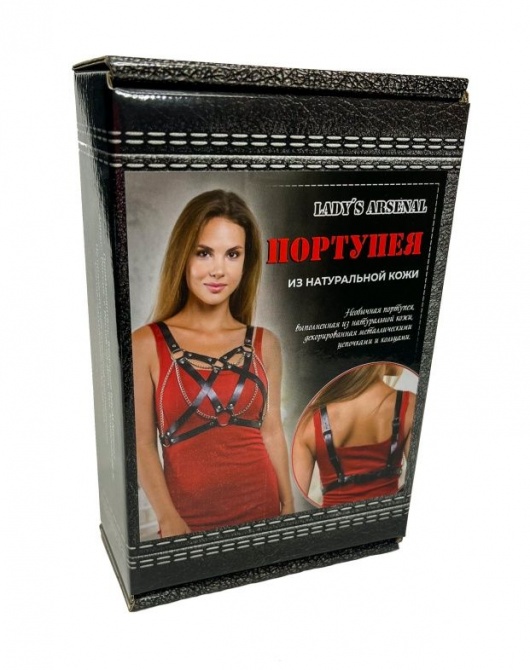 Портупея из натуральной кожи с цепочками - БДСМ Арсенал - купить с доставкой в Саратове