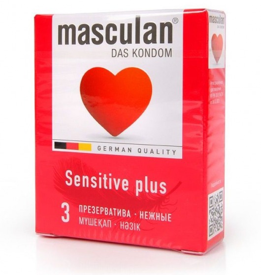 Презервативы Masculan Sensitive plus - 3 шт. - Masculan - купить с доставкой в Саратове