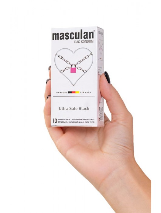 Ультрапрочные презервативы Masculan Ultra Safe Black - 10 шт. - Masculan - купить с доставкой в Саратове