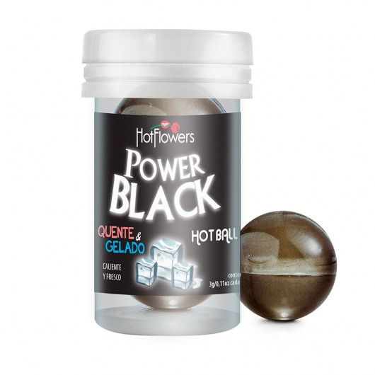 Интимный гель Power Black Hot Ball с охлаждающе-разогревающим эффектом (2 шарика по 3 гр.) - HotFlowers - купить с доставкой в Саратове