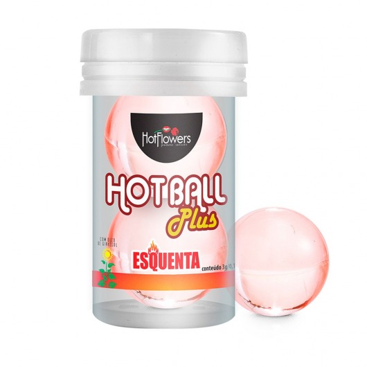 Лубрикант на масляной основе Hot Ball Plus с разогревающим эффектом (2 шарика по 3 гр.) - HotFlowers - купить с доставкой в Саратове