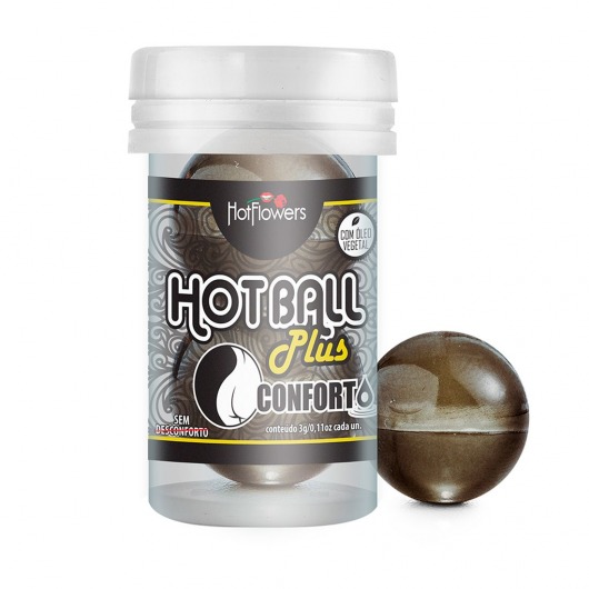 Анальный лубрикант на масляной основе Hot Ball Plus Conforto (2 шарика по 3 гр.) - HotFlowers - купить с доставкой в Саратове