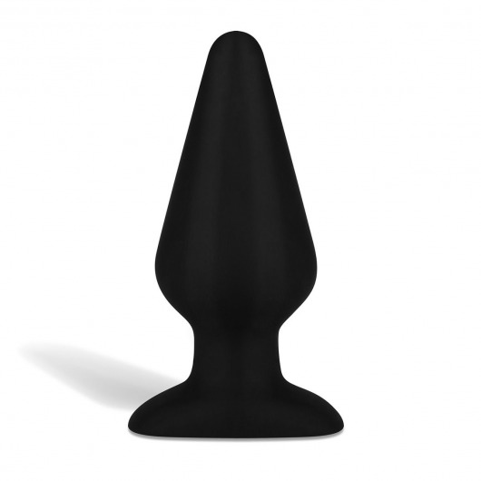 Черный плаг из силикона Seamless Silicone Butt Plug - 15 см. - All About Anal