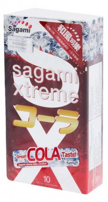 Ароматизированные презервативы Sagami Xtreme COLA - 10 шт. - Sagami - купить с доставкой в Саратове