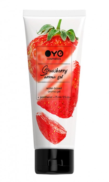 Лубрикант на водной основе OYO Aroma Gel Strawberry с ароматом клубники - 75 мл. - OYO - купить с доставкой в Саратове