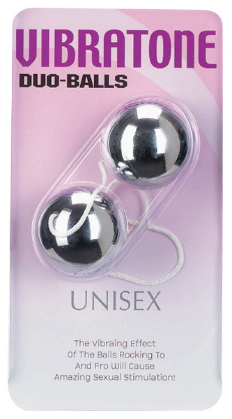 Серебристые шарики VIBRATONE DUO BALLS SILVER BLISTERCARD - Seven Creations