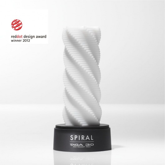 Белый 3D мастурбатор SPIRAL - Tenga - в Саратове купить с доставкой