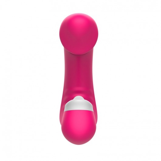 Розовый вибромассажёр с клиторальной стимуляцией - I-MOON
