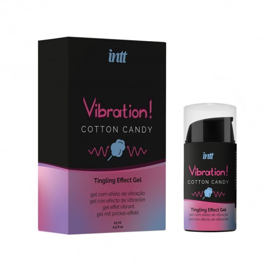 Жидкий вибратор Vibration Cotton Candy с ароматом сахарной ваты - 15 мл. - INTT - купить с доставкой в Саратове