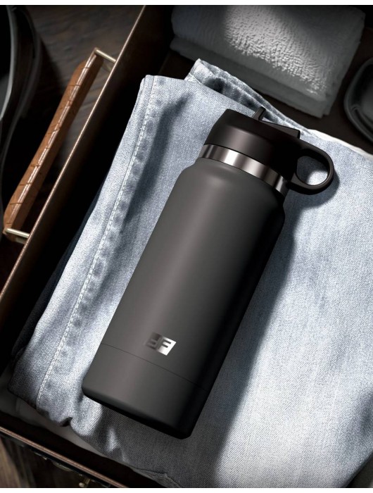 Серый мастурбатор в виде бутылки F*ck Flask - Pipedream - в Саратове купить с доставкой