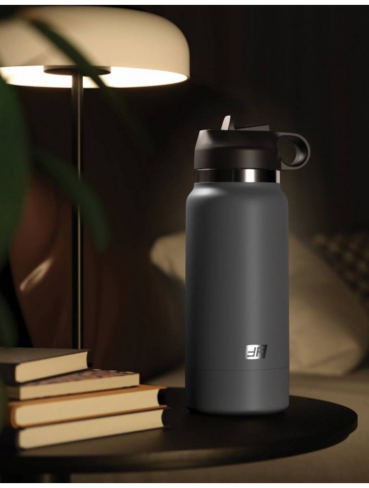 Серый мастурбатор в виде бутылки F*ck Flask - Pipedream - в Саратове купить с доставкой