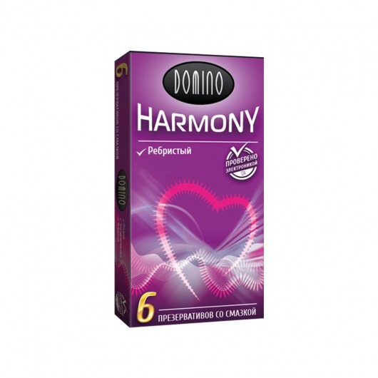 Презервативы с рёбрышками Domino Harmony - 6 шт. - Domino - купить с доставкой в Саратове