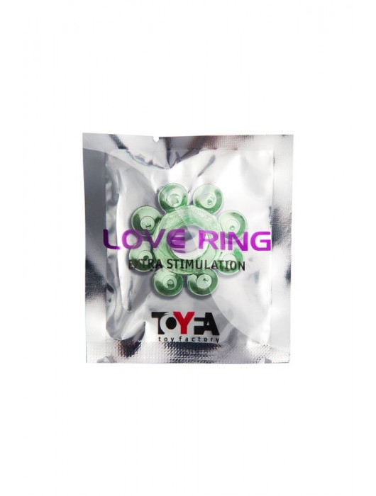 Зеленое эрекционное кольцо-цветок - Toyfa Basic - в Саратове купить с доставкой