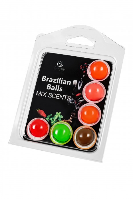 Набор из 6 шариков с ароматизированными массажными маслами Brazilian Balls - Secret Play - купить с доставкой в Саратове