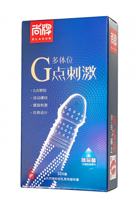 Ультратонкие презервативы Elasun G-spot stimulation с ребрами и точками - 10 шт. - Elasun - купить с доставкой в Саратове