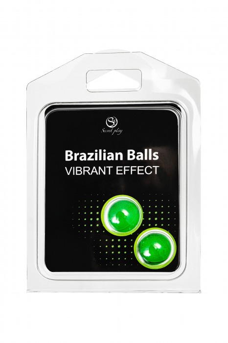 Набор из 2 шариков с массажным маслом Brazilian Balls с эффектом вибрации - Secret Play - купить с доставкой в Саратове