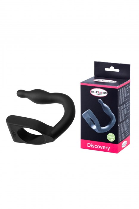 Эрекционное кольцо с вибровтулкой Discovery - MALESATION - в Саратове купить с доставкой