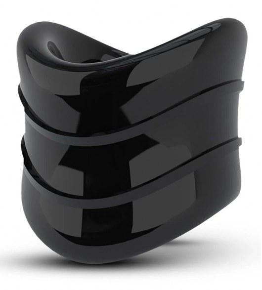 Черное эрекционное кольцо на мошонку Beef Ball Stretcher Snug X Long - Blush Novelties - в Саратове купить с доставкой