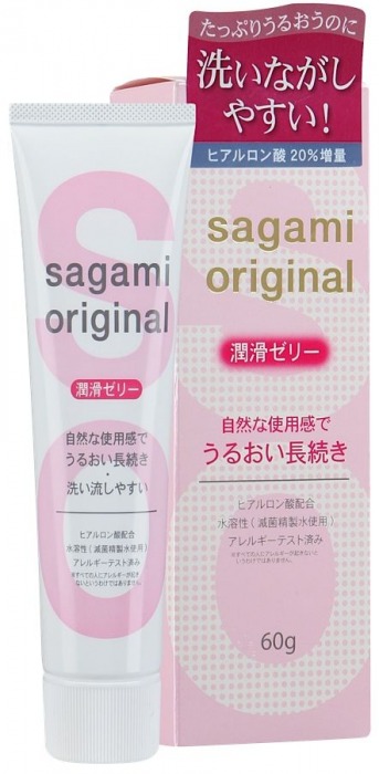 Гель-смазка на водной основе Sagami Original - 60 гр. - Sagami - купить с доставкой в Саратове