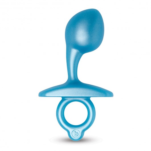 Голубая анальная пробка для массажа простаты Bulb Silicone Prostate Plug - 10,7 см. - b-Vibe - в Саратове купить с доставкой