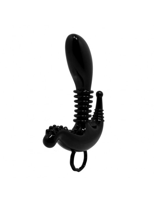 Чёрный стимулятор точки G, клитора и ануса - Baile