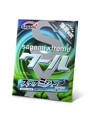 Презерватив Sagami Xtreme Mint с ароматом мяты - 1 шт. - Sagami - купить с доставкой в Саратове