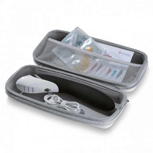 Вибратор с электростимуляцией Sizzling Simon Black Edition - 27 см. - MyStim - купить с доставкой в Саратове