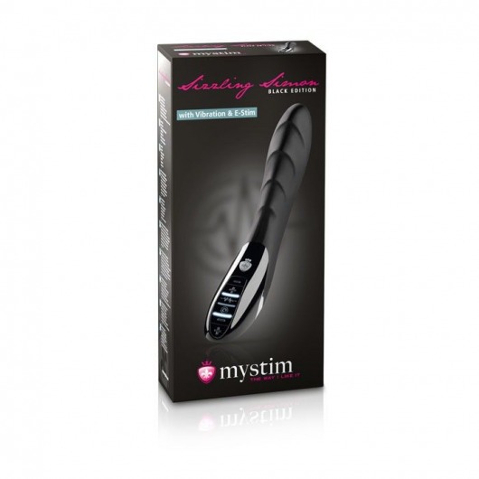 Вибратор с электростимуляцией Sizzling Simon Black Edition - 27 см. - MyStim - купить с доставкой в Саратове