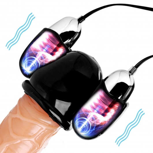 Черная стимулирующая насадка для головки полового члена Multi Speed Vibrating Penis Head Teaser - XR Brands - в Саратове купить с доставкой