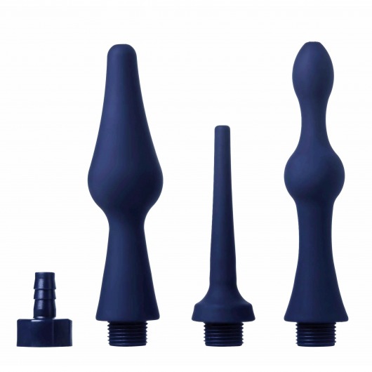 Набор из 3 универсальных насадок для анального душа Universal 3 Piece Silicone Enema Attachment Set - XR Brands - купить с доставкой в Саратове