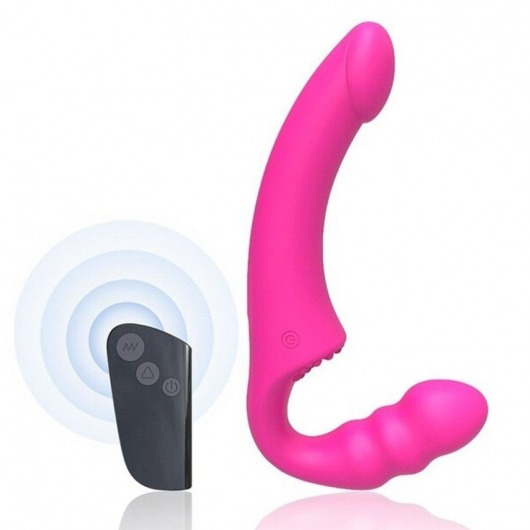 Розовый безремневой страпон Straples Strap-On Dildo - Erokay - купить с доставкой в Саратове