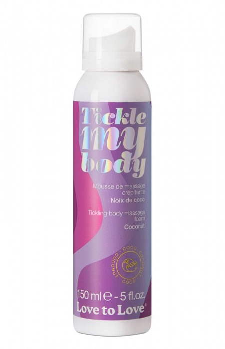 Массажная хрустящая пенка Tickle My Body Coconut с ароматом кокоса - 150 мл. - Love to Love - купить с доставкой в Саратове