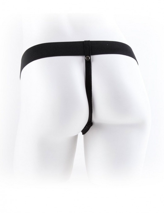 Телесный полый страпон с вибрацией Vibrating Hollow Strap-On with Balls - 24 см. - Pipedream - купить с доставкой в Саратове