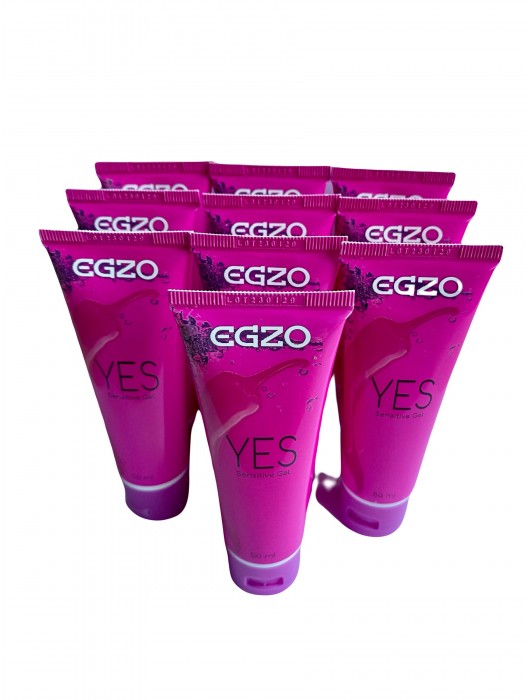 Набор из 10 согревающих лубрикантов на водной основе Egzo Yes (по 50 мл.) - EGZO - купить с доставкой в Саратове