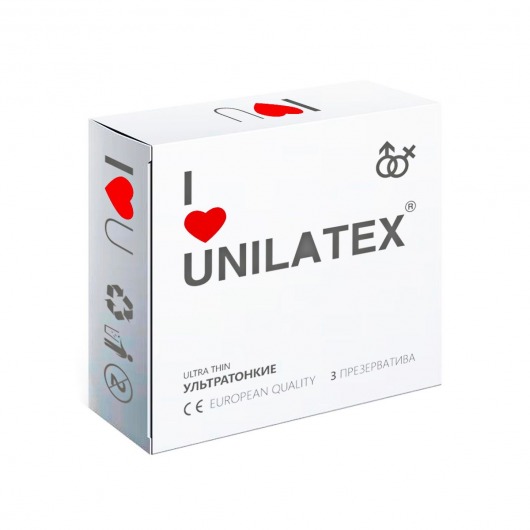 Ультратонкие презервативы Unilatex Ultra Thin - 3 шт. - Unilatex - купить с доставкой в Саратове