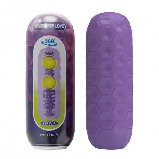 Фиолетовый мастурбатор Venus-X Twin balls - Baile - в Саратове купить с доставкой