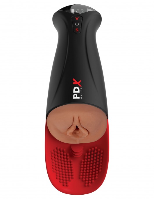 Мастурбатор-вагина в колбе с вибрацией Fuck-O-Matic Pro XL - Pipedream - в Саратове купить с доставкой