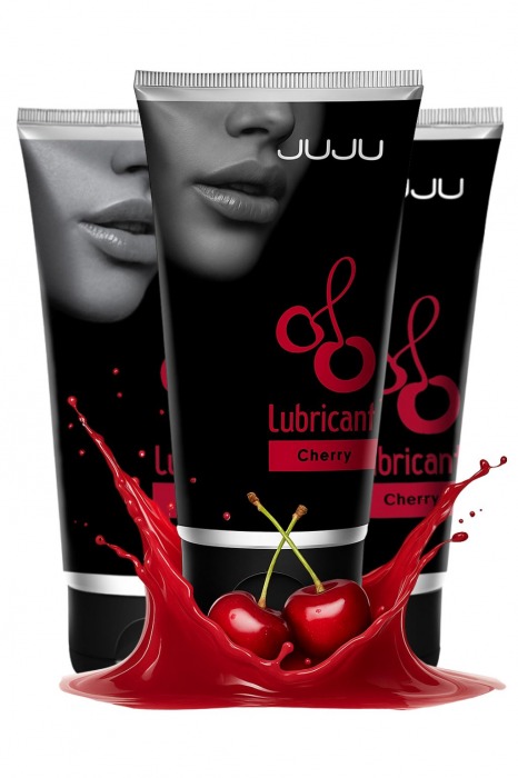 Набор из 3 съедобных лубрикантов JUJU со вкусом вишни - JuJu - купить с доставкой в Саратове