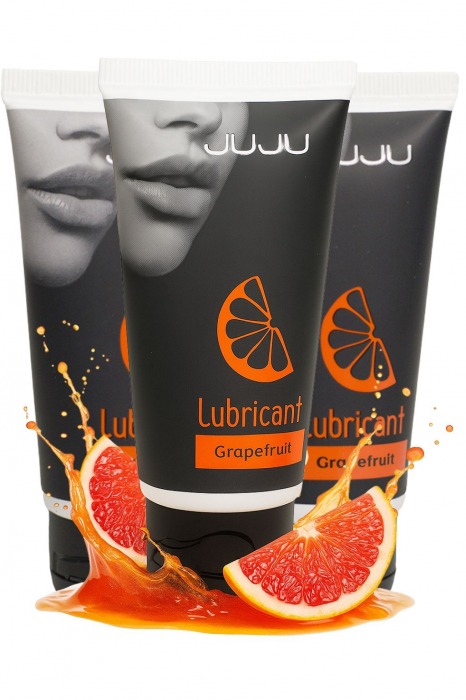 Набор из 3 съедобных лубрикантов JUJU со вкусом грейпфрута - JuJu - купить с доставкой в Саратове