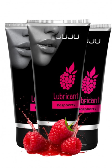 Набор из 3 съедобных лубрикантов JUJU со вкусом малины - JuJu - купить с доставкой в Саратове