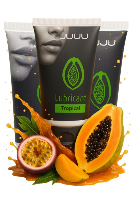 Набор из 3 съедобных лубрикантов JUJU со вкусом тропических фруктов - JuJu - купить с доставкой в Саратове