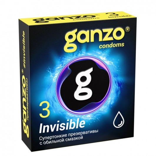 Супертонкие презервативы Ganzo Invisible - 3 шт. - Ganzo - купить с доставкой в Саратове