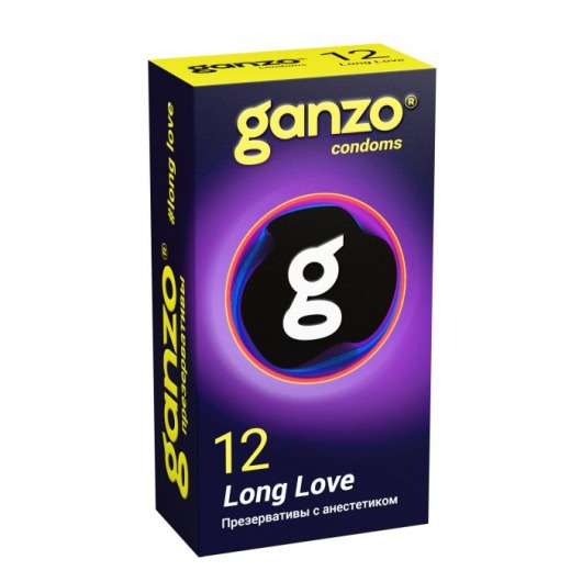 Презервативы с анестетиком для продления удовольствия Ganzo Long Love - 12 шт. - Ganzo - купить с доставкой в Саратове