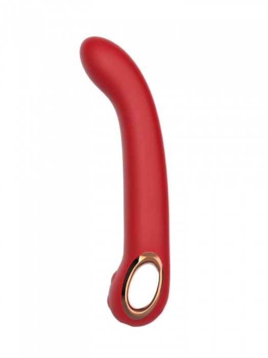 Красный силиконовый вибратор с загнутым кончиком - 22,1 см. - Secwell купить в Саратове с доставкой в Orgasmix.ru Красный силиконовый вибратор с загнутым кончиком - 22,1 см. - Secwell