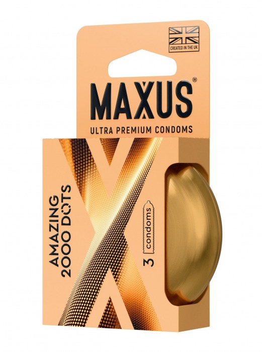 Точечные презервативы MAXUS 2000 Amazing Dots с железным кейсом - 3 шт. - Maxus - купить с доставкой в Саратове