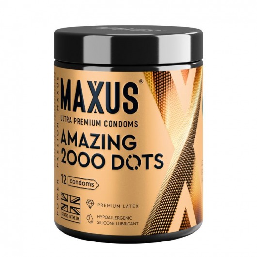 Точечные презервативы MAXUS 2000 Amazing Dots с железным кейсом - 12 шт. - Maxus - купить с доставкой в Саратове